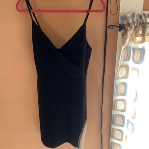 Little Black Dress with rhinestone finishing